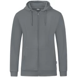 Jako Kapuzenjacke Organic Steingrau