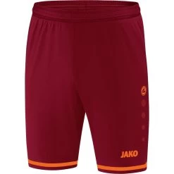 Jako Sporthose Striker 2.0 Weinrot/neonorange