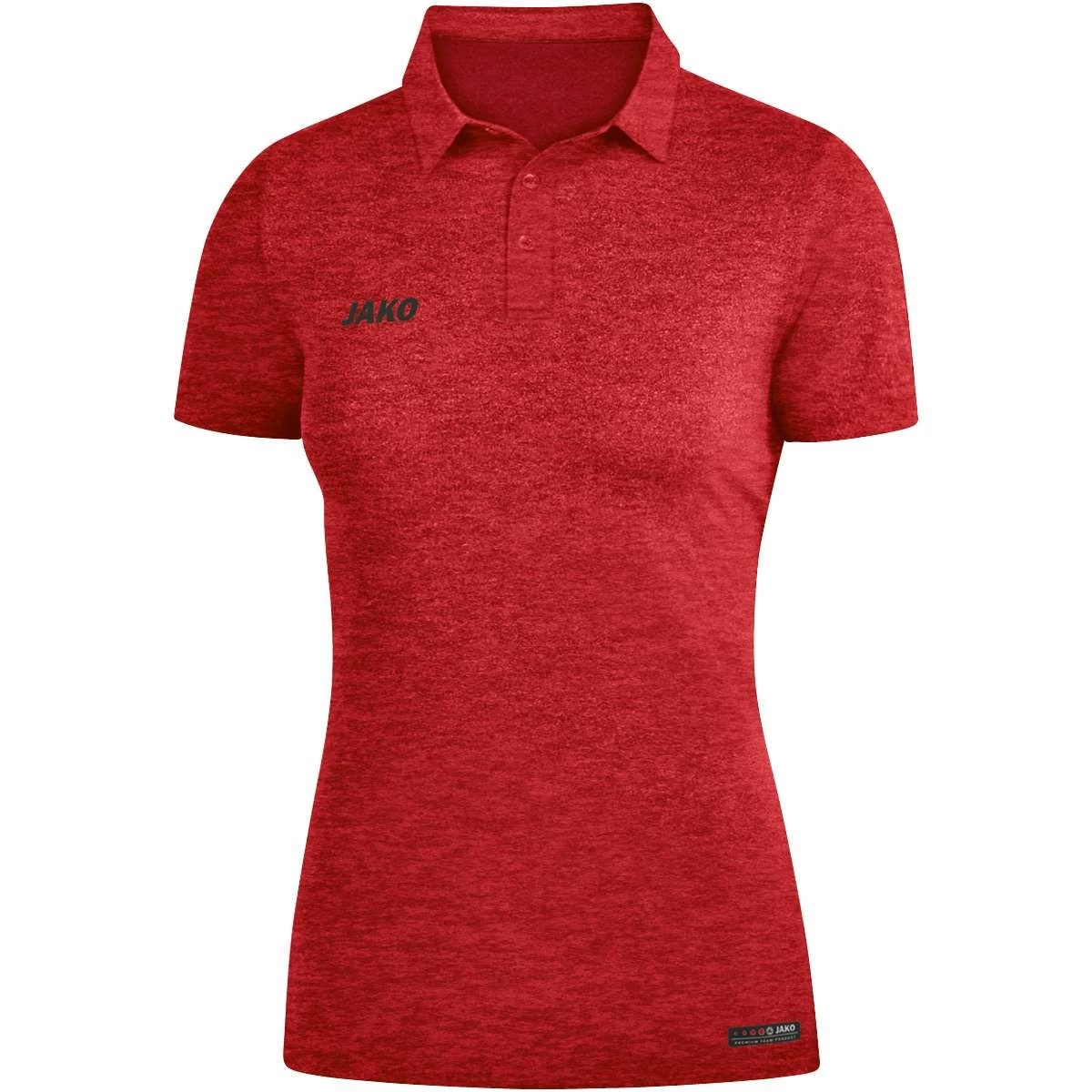 Jako Polo Premium Basics Rot Meliert 3 Jako Polo Premium Basics Rot Meliert – Bild 3