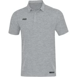 Jako Polo Premium Basics Hellgrau Meliert