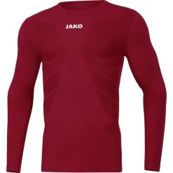 Jako Longsleeve Comfort 2.0 Weinrot