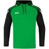 Jako Kapuzensweat Performance Soft Green/schwarz