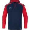 Jako Kapuzensweat Performance Marine/rot