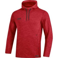 Jako Kapuzensweat Premium Basics Rot Meliert