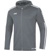 Jako Kapuzenjacke Striker 2.0 Steingrau/weiß