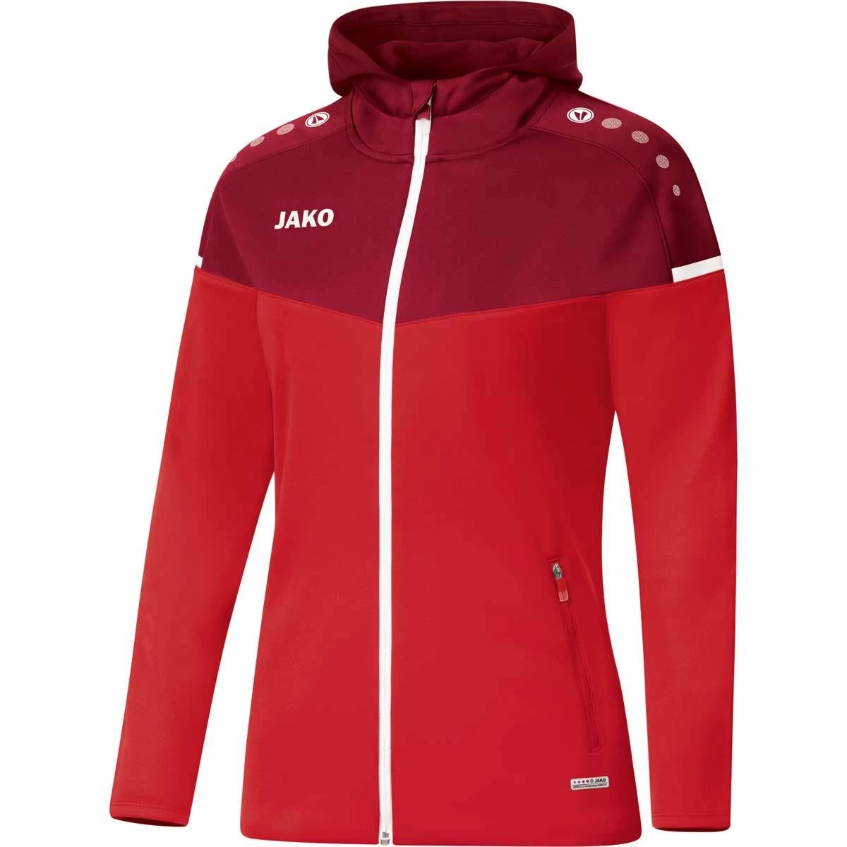 Jako Kapuzenjacke Champ 2.0 Rot/weinrot 3 Jako Kapuzenjacke Champ 2.0 Rot/weinrot – Bild 3