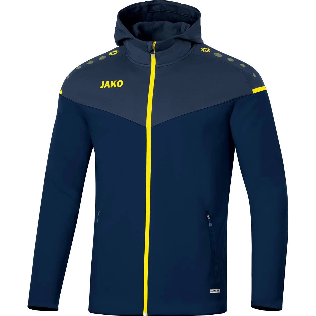 Jako Kapuzenjacke Champ 2.0 Marine/darkblue/neongelb 1 Jako Kapuzenjacke Champ 2.0 Marine/darkblue/neongelb