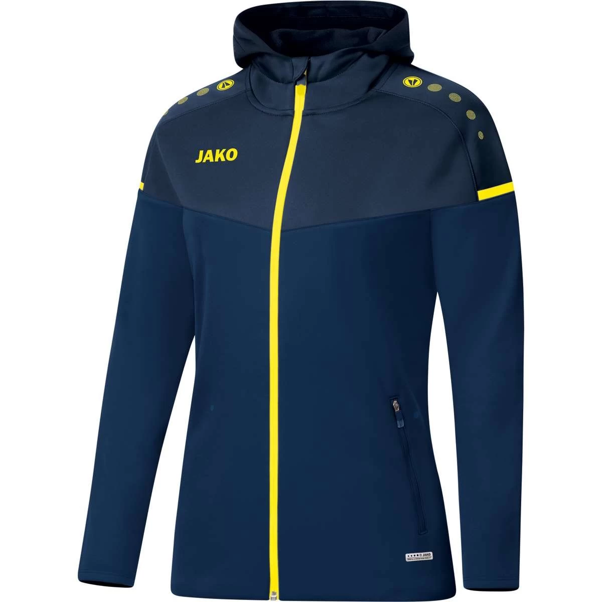 Jako Kapuzenjacke Champ 2.0 Marine/darkblue/neongelb 3 Jako Kapuzenjacke Champ 2.0 Marine/darkblue/neongelb – Bild 3