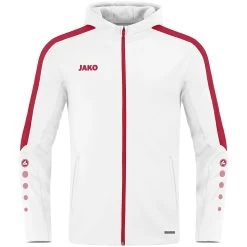 JAKO Kapuzenjacke Power Weiß/rot