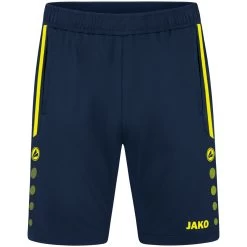 Jako Trainingsshort Allround Marine/neongelb