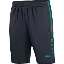 Jako Trainingsshort Active Anthrazit/türkis