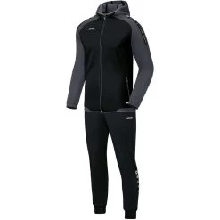 Jako Trainingsanzug Polyester Champ Mit Kapuze Schwarz/anthrazit