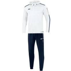 Jako Trainingsanzug Polyester Striker 2.0 Mit Kapuze Weiß/marine