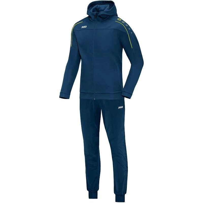 Jako Trainingsanzug Polyester Classico Mit Kapuze Nightblue/citro 1 Jako Trainingsanzug Polyester Classico Mit Kapuze Nightblue/citro
