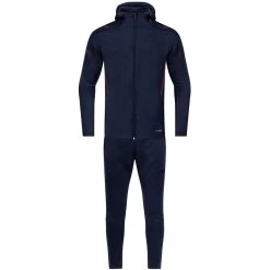 Jako Freizeitanzug Challenge Mit Kapuze Marine Meliert/maroon